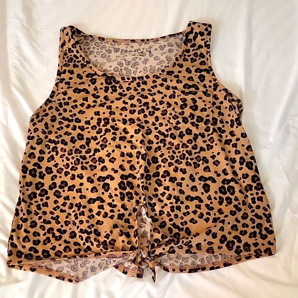 Leopard sleeveless top size xl